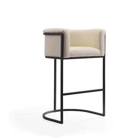 Manhattan Comfort Cosmopolitan Barstool in Cream and Black BS015-CR
